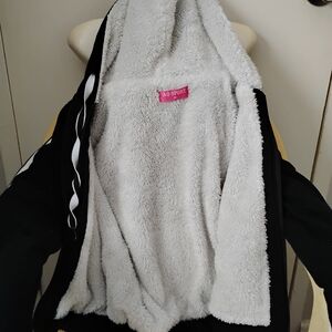 Black and Gray Hooded Jacket